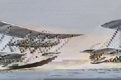 Colin Ashford (British, 20th C.) "Seaplane": Colin Ashford (British, 20th C.) "Seaplane" Original watercolor painting on Paper. Signed lower right. Provenance: Collection of James A. Helzer (1946-2008), Founder of Unicover Corporation. On Januar