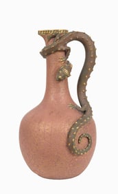 1880's Royal Worcester Porcelain Dragon Vase
