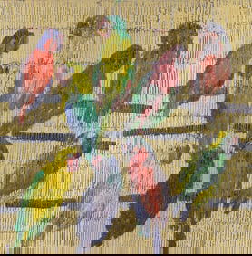 Hunt Slonem (New York, Born 1951) "Mixed Breed"