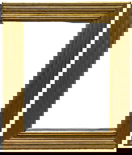 Gilt/Wood Whistler Style Frame: Gilt/Wood Whistler Style Frame. Rabbet size: 26.75 x 20.75 in. Sight size: 27.2 x 21.5 in. Overall Frame size: 36.75 x 30.75 in.