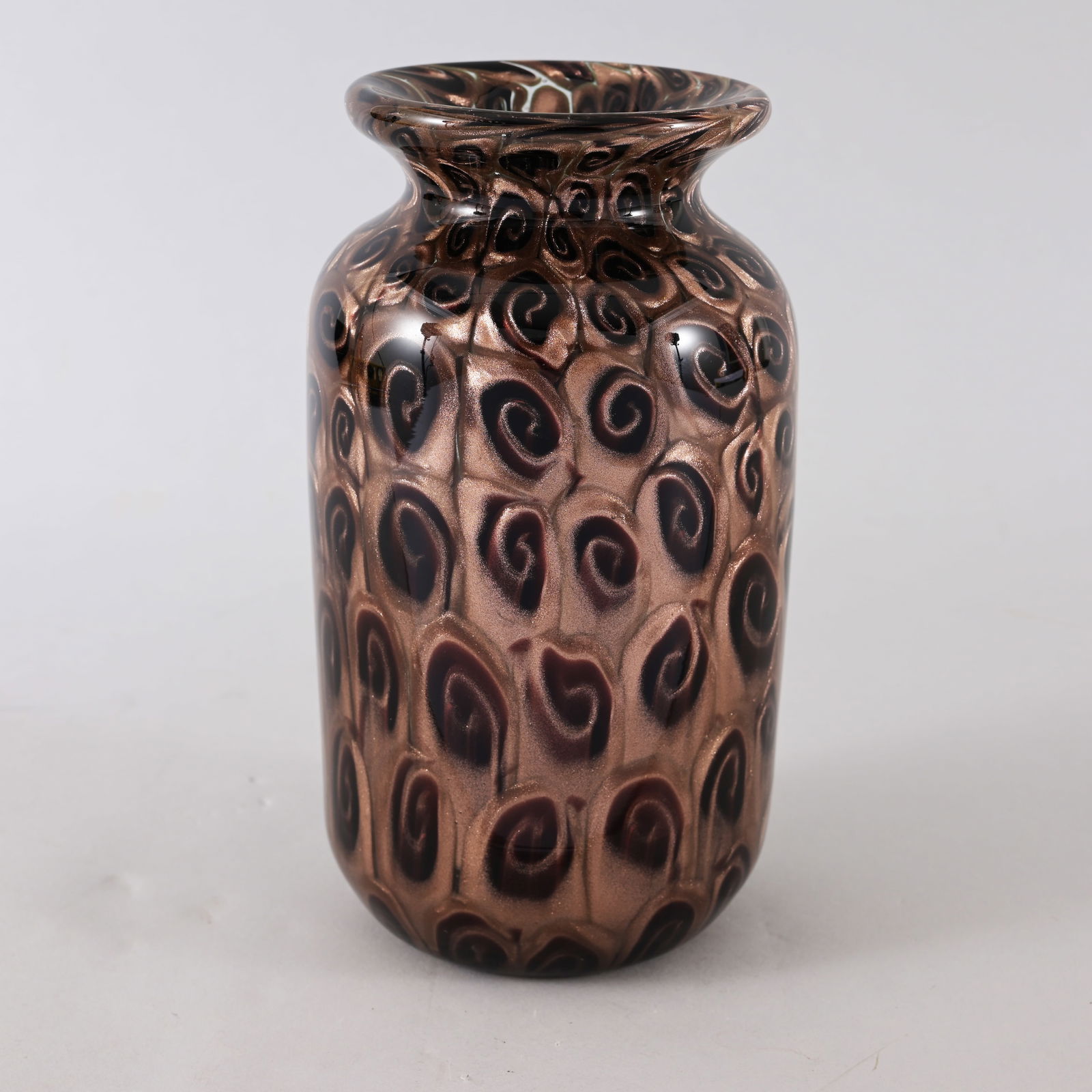 Vittorio Ferro - Murrine Glass Vase: Vittorio Ferro (Italian, 1932 - 2012) Murrine Glass Vase. Signed on base. Dimensions: 7.5 x 4.25 in. The vases here were made by Ferro personally for the consignor, with sparking aventurine and murrin