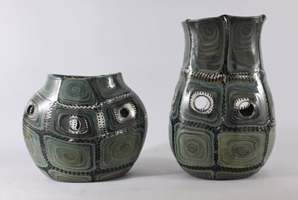 Adriano Dalla Valentina (1945 - 2019) Pair of Vase