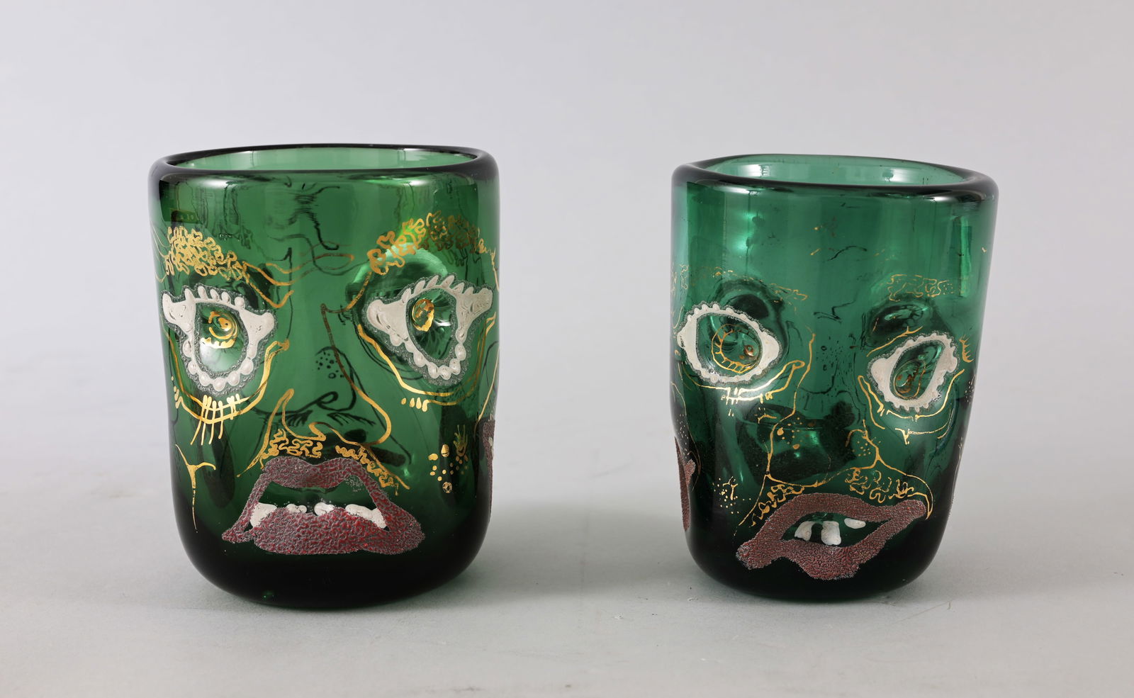 (2) Anzolo Fuga (1914 - 1998) "Grotesque" Cups (1 of 8)