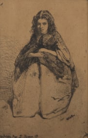 James McNeill Whistler (1834 - 1903) "Fumette"