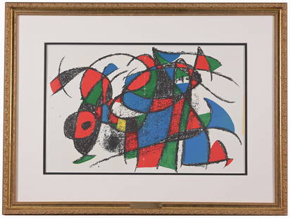 Joan Miro, Lithograph II, No. IV, Lithograph: After Joan Miro (Spanish, 1893 - 1986) Miro Lithographe II, no. IV is a beautiful color lithograph on paper, realized in 1974 by Joan Miro for the second volume of his "Miro Lithographe II", composed