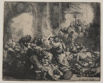 After Rembrandt, Christ Driving the Money Changers