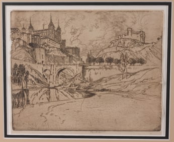 Joseph Pennell (1857 - 1926) "The Alcazar, Toledo"