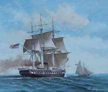 Charles J Lundgren (1911 - 1988) "Colorado": Charles J Lundgren (New York, Connecticut, 1911 - 1988) "Colorado" Signed lower right. Original First Day Cover oil painting on Masonite. Provenance: Collection of James A. Helzer (1946-2008), Founder