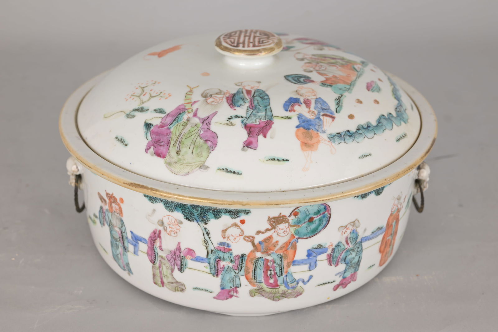 Antique Chinese Famille Rose Covered Dish (1 of 8)