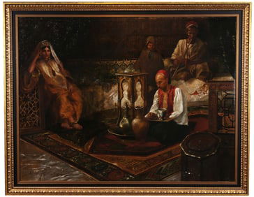 August Jacassy (1857-1930) Large 1883 Orientalist