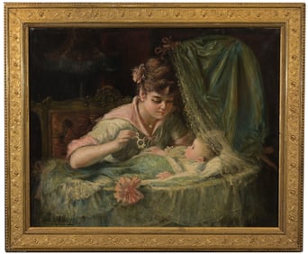 Harry Roseland  (1867 - 1950) "Mother With Child"