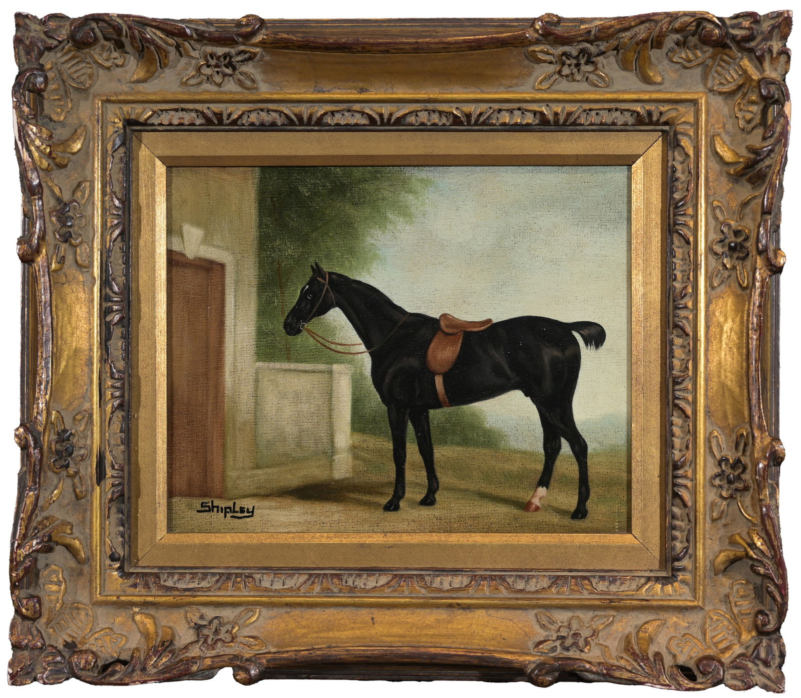 Manner of William Shipley (British, 1714 - 1803): Manner of William Shipley (British, 1714 - 1803) Oil on Canvas. Signed lower left. Sight Size: 8 x 10 in. Overall Framed Size: 13.5 x 15.5 in.