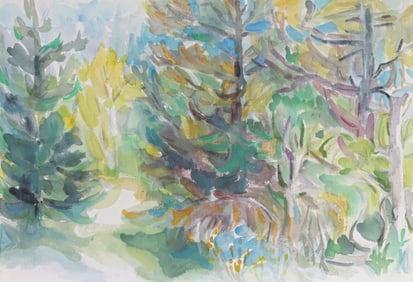 Yolanda Fusco (1920 - 2009) Watercolor