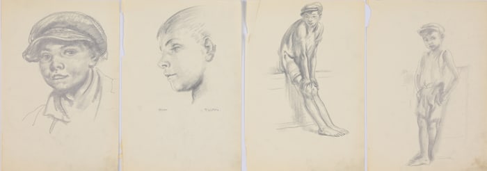 (4) Francis Luis Mora (1874 - 1940) Sketches