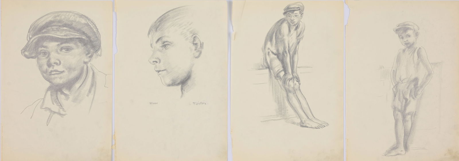 (4) Francis Luis Mora (1874 - 1940) Sketches (1 of 6)