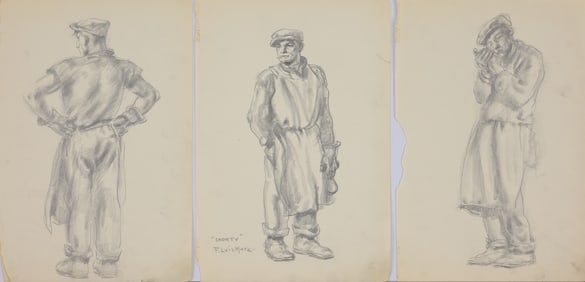 (3) Francis Luis Mora (1874 - 1940) Sketches