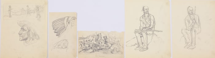 (5) Francis Luis Mora (1874 - 1940) Sketches