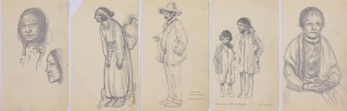 (5) Francis Luis Mora (1874 - 1940) Sketches