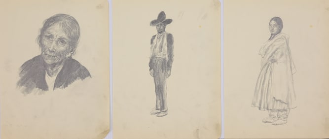 (3) Francis Luis Mora (1874 - 1940) Sketches