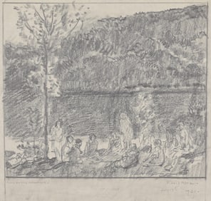 Francis Mora (1874-1940) Picnic on the Housatonic