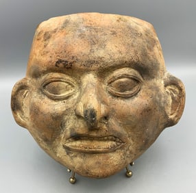 Pre-Columbian type burial mask from Peru
