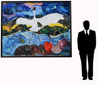 Marcia Grostein (B. 1949) "Birds into the Night"