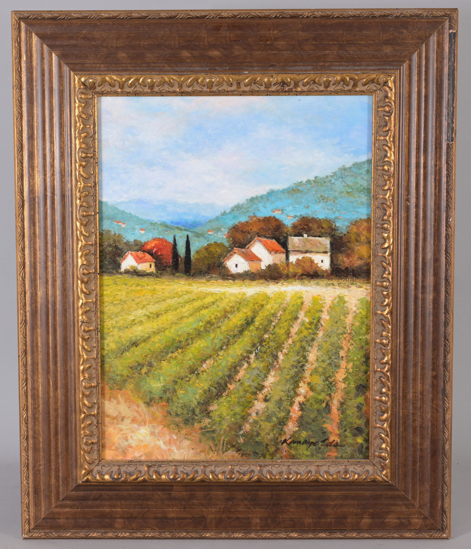 Kanayo Ede (Nigerian, 20th C.): Kanayo Ede (Nigerian, 20th C.) Oil on Canvas. Signed lower right. Sight Size: 16 x 12 in. Overall Framed Size: 23 x 19 in.