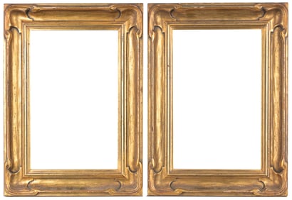 Pair, Gilt/Wood Arts & Crafts Frames