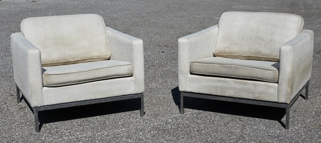 (2) Mid Century Florence Knoll Cube Chairs