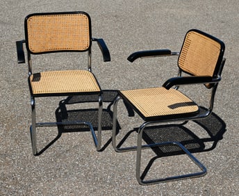 (2) Cesca Cane Armchairs