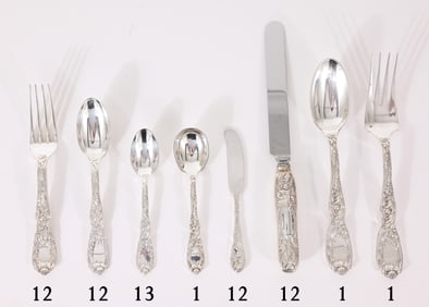 Tiffany Sterling "Chrysanthemum" Flatware Set
