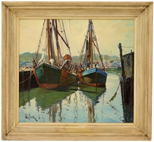 Otis Cook (1900 - 1980) "Gloucester Harbor"