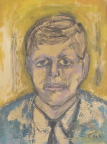 Elaine de Kooning (1918 - 1989) "JFK"