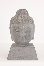Southeast Asian Carved Stone Buddha