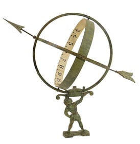 Art Deco, Swedish Hercules Armillary Sundial