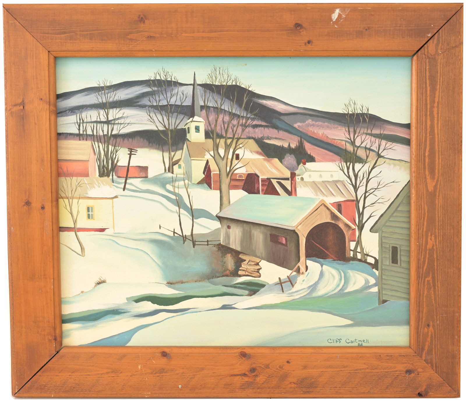 Cliff Cartmell (American, 20th C.): Cliff Cartmell (American, 20th C.) Oil on Canvas. Signed and dated ('88) lower right. Sight Size: 20 x 24 in. Overall Framed Size: 26 x 30 in.