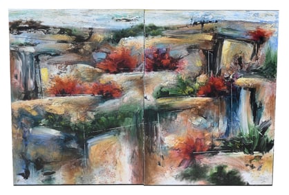 Yang Liu "Scenery in Memory" Diptych