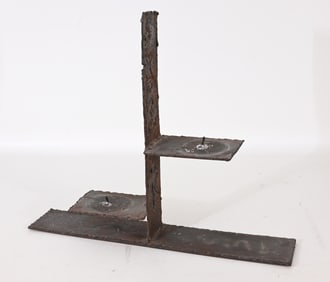 Brutalist Steel Candleholder