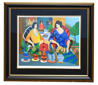 Itzchak Tarkay - "Patio Luncheon II"