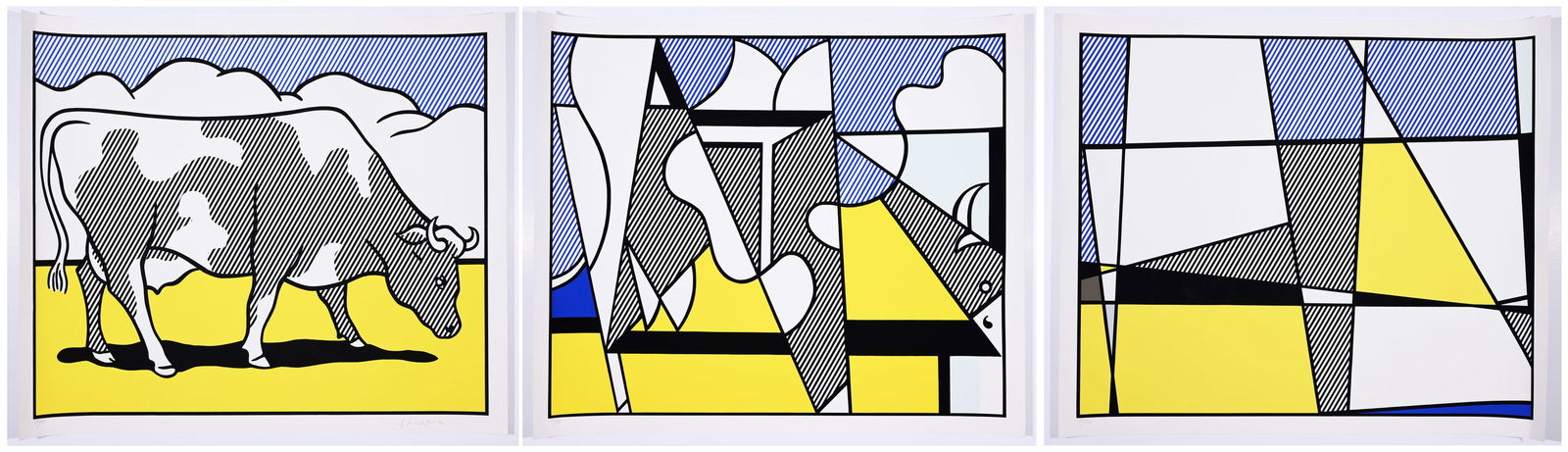 Roy Lichtenstein - "Cow Triptych" - 1982 (1 of 13)