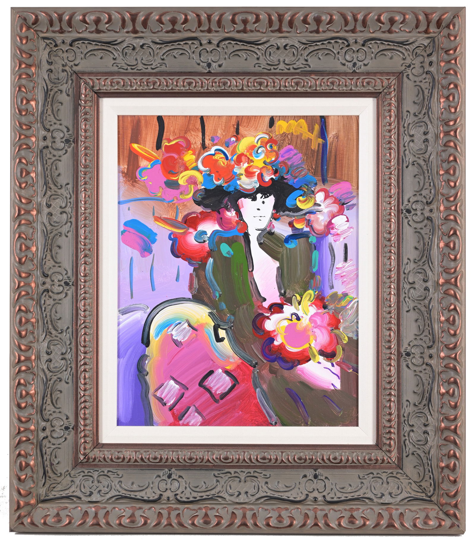 Peter Max - "Brown Lady Ver. VI" - Acrylic