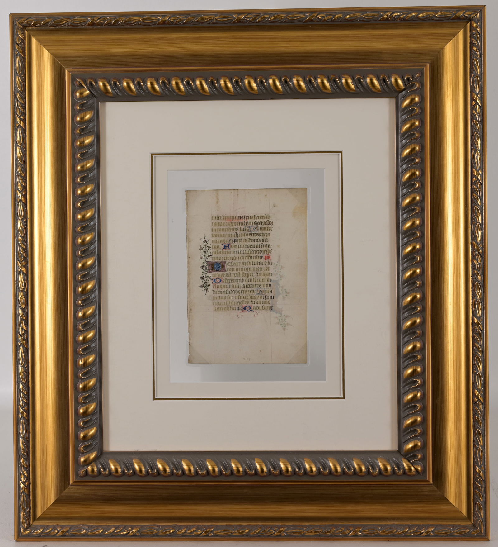 Leaf from the Ashbourne Hours - c.1425-50: Leaf from the Ashbourne Hours Manuscript. Circa 1425 -50 A single leaf on vellum from the Ashbourne Hours. The leaf contains a single column with 17 lines of text in black ink in a late Gothic bookhan