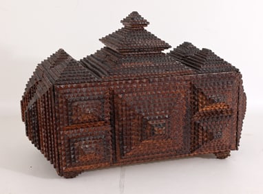 Antique Tramp Art Box