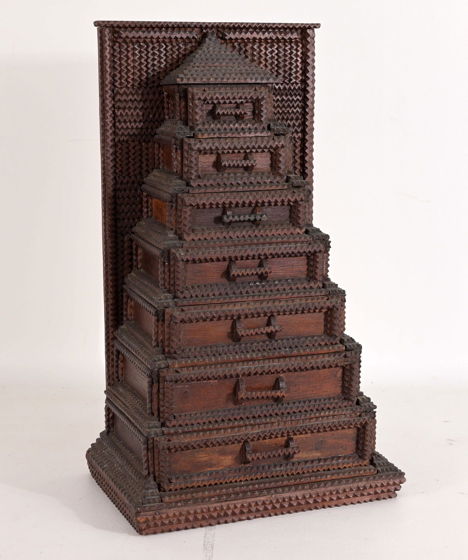 Antique Tramp Art Jewelry Box (1 of 7)