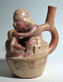 Pre-Columbian type erotic vessel - Peru