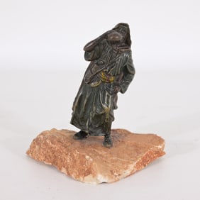 After Bergman Orientalist Painted Bronze