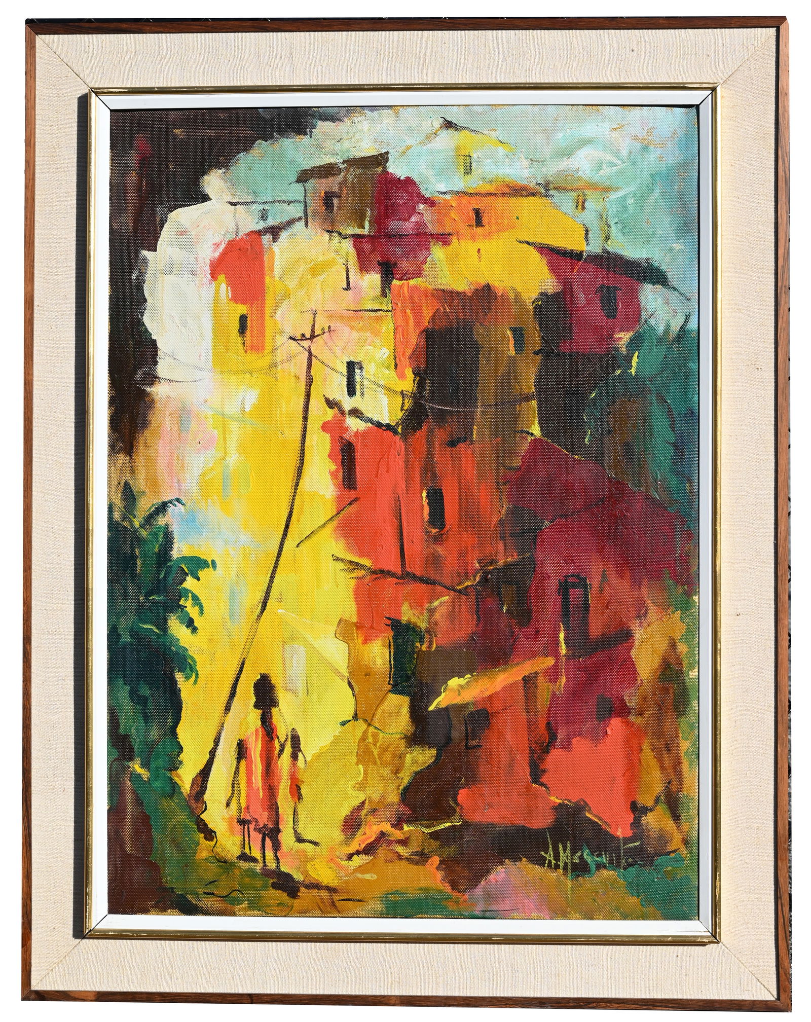 Arlindo Mesquita (1924 - 1987): Arlindo Mesquita (1924 - 1987) Oil on Canvas. Signed lower right. Sight Size: 39.5 x 28.5 in. Overall Framed Size: 48 x 37 in.