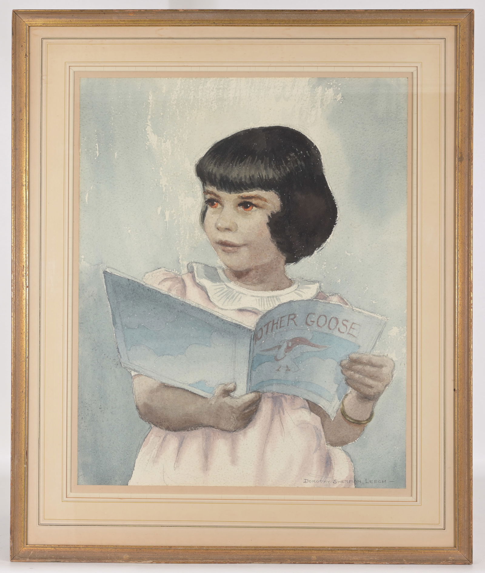 Dorothy Sherman Leech (American, 1913 - 2013): Dorothy Sherman Leech (American, 1913 - 2013) Watercolor/Gouache. Signed lower right. Wife of Hilton Leech. Sight Size: 20 x 16.5 in. Overall Framed Size: 27 x 22.5 in. Framed behind glass.