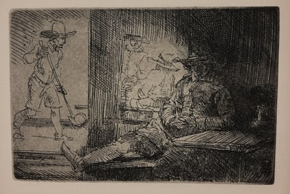 Rembrandt - "The Golf Player" Etching