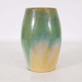 Fulper - Prang Green & Ivory Flambe Vase
